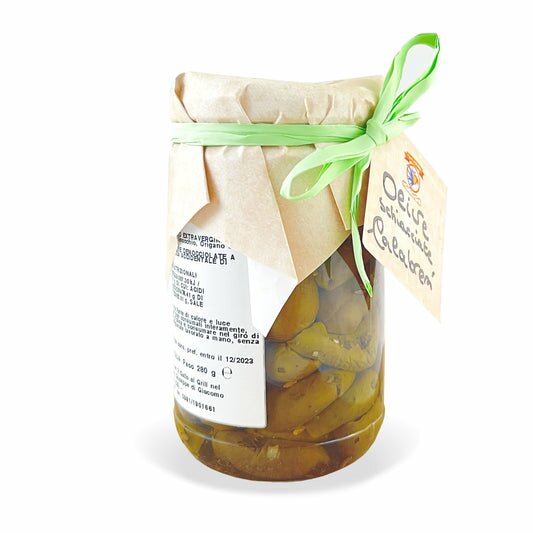 Olive schiacciate sott'olio